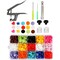 154 Piece Plastic Sew-On Snap Button Kit for Arts and Crafts, Sewing Supplies (15 Colors)